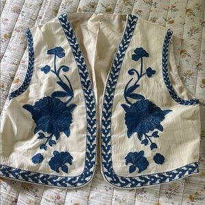 Floral Embroidered Vest